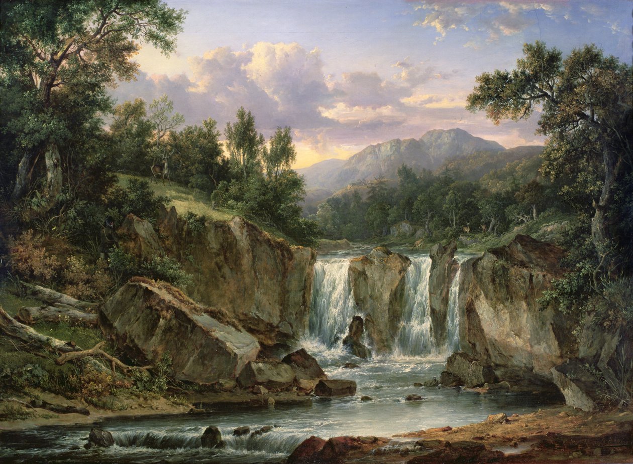 Tummel vízesése, 1820 alkotó: Patrick Nasmyth