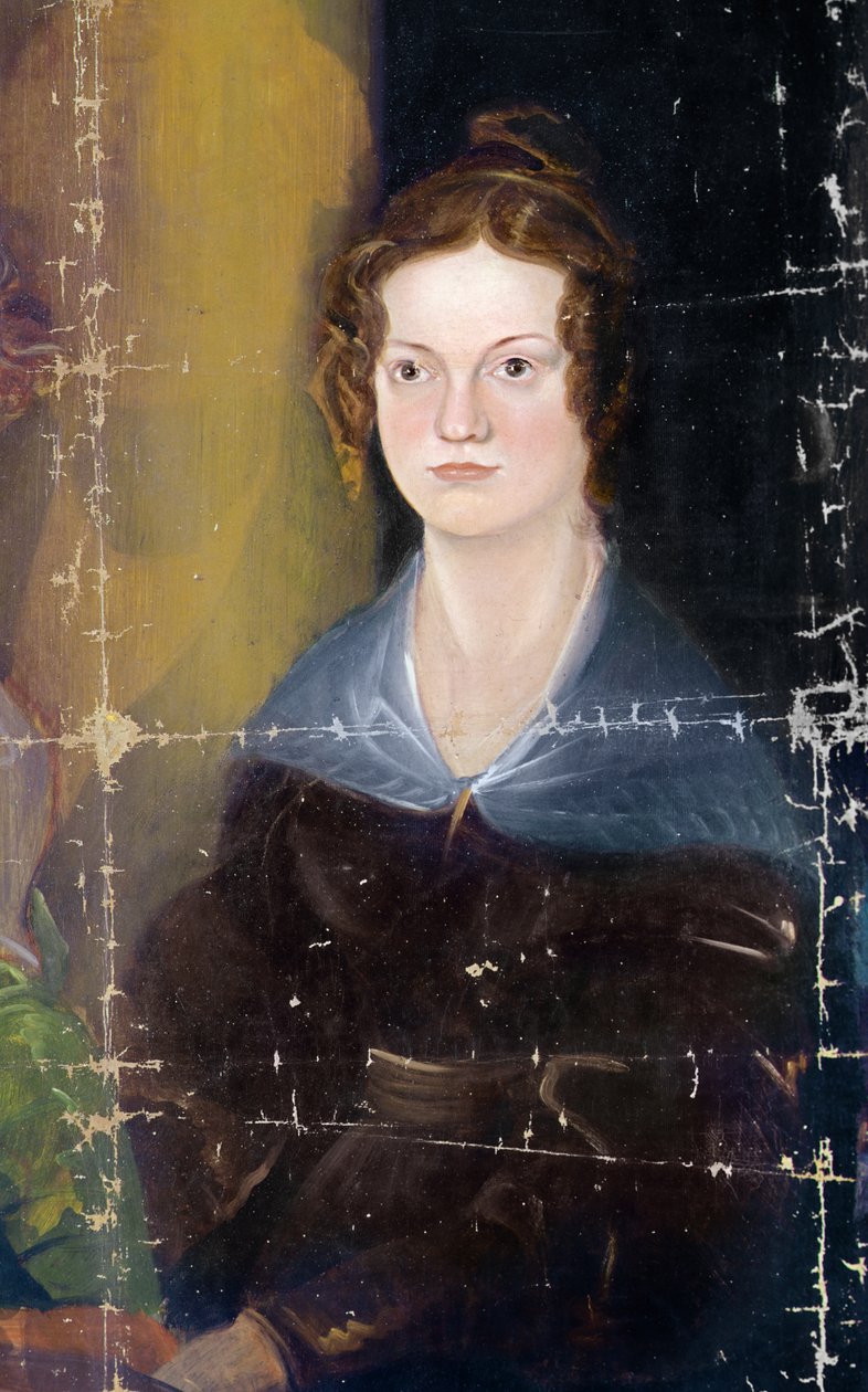 Bronte nővérek portréja, részlet, 1834 körül (olaj, vászon) alkotó: Patrick Branwell Bronte