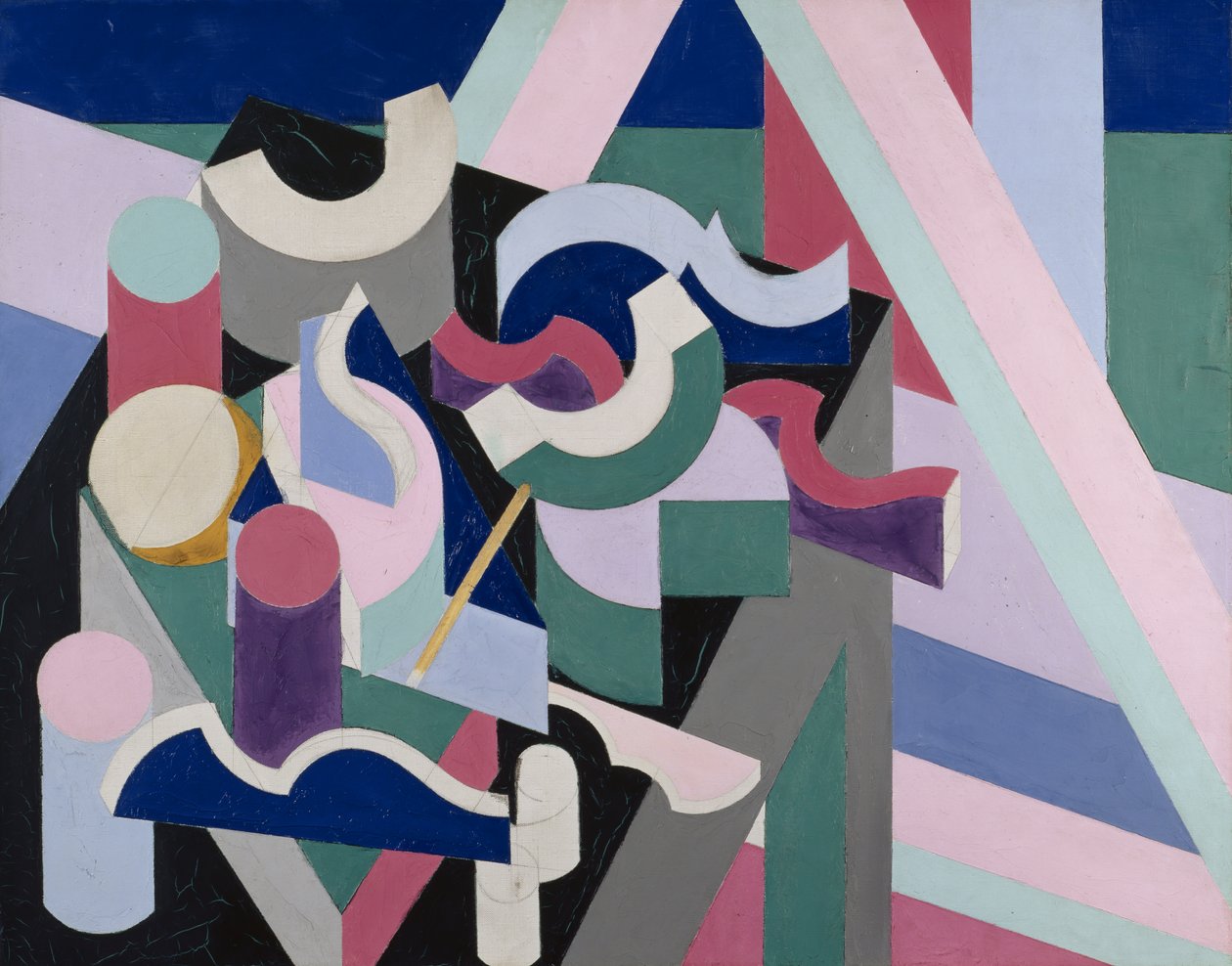Peinture Nature morte, 1924 körül (olaj és grafit, vászon) alkotó: Patrick Henry Bruce
