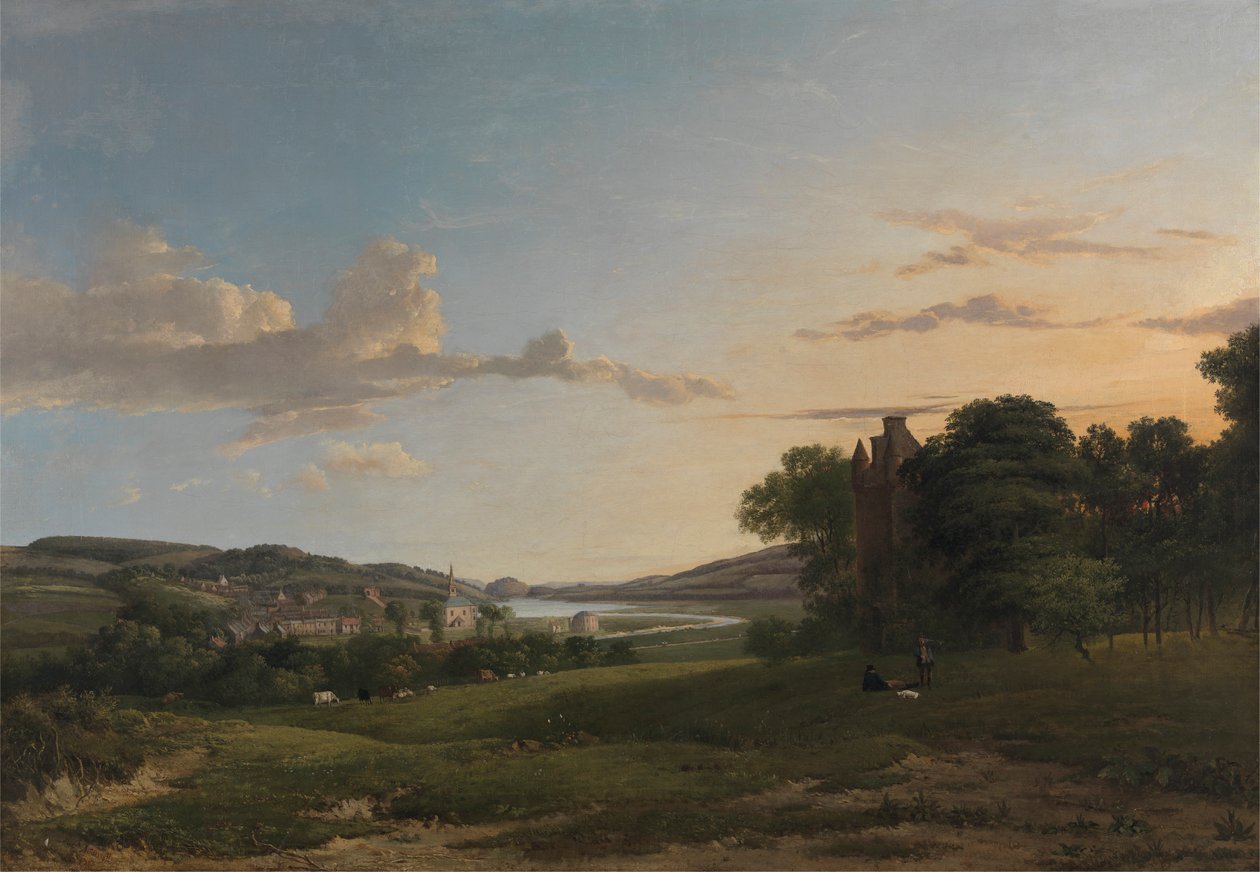 Kilátás Cessfordra és Caverton falujára, Roxboroughshire-ben a távolban alkotó: Patrick Nasmyth