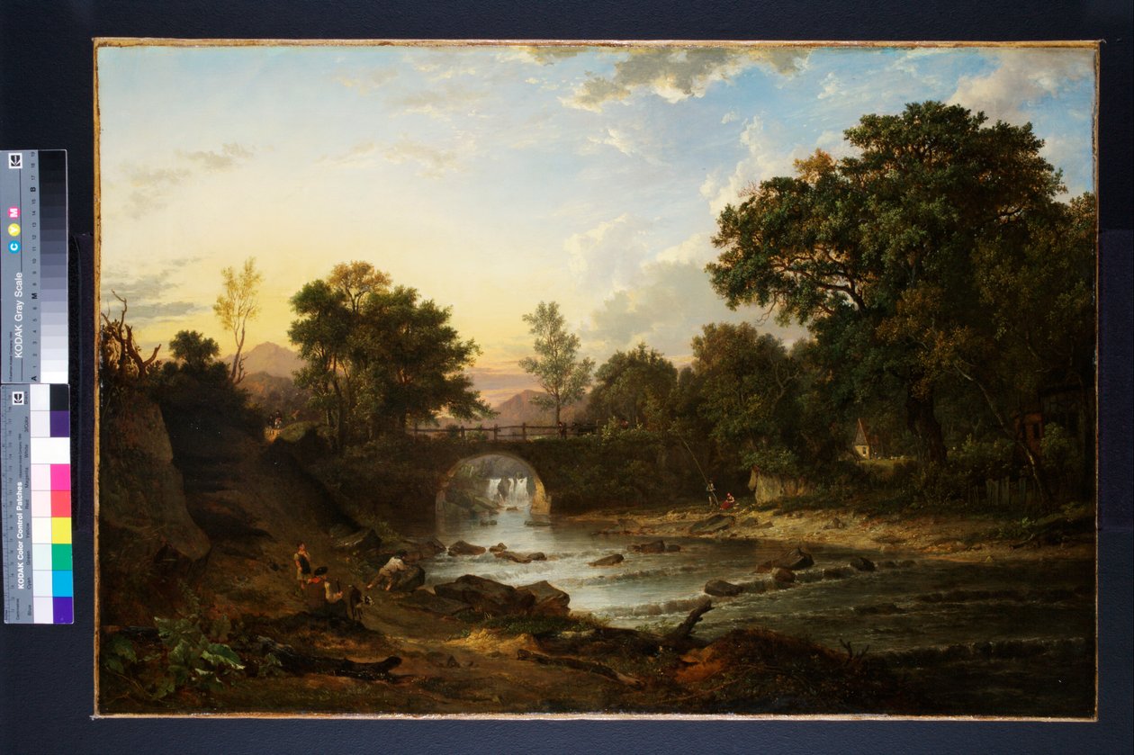 Kilátás a Douglas-hídra Inverary közelében, Argyllshire, 1818 alkotó: Patrick Nasmyth