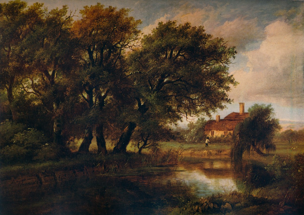Régi nyaralók a Brent partján, Harrow felé néznek, 1830 alkotó: Patrick Nasmyth