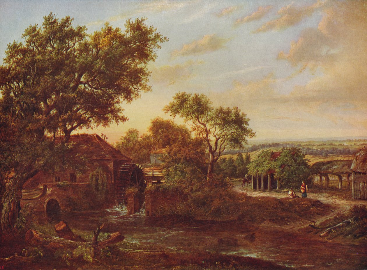 The Water Mill, Carshalton, 1830, c1915 alkotó: Patrick Nasmyth