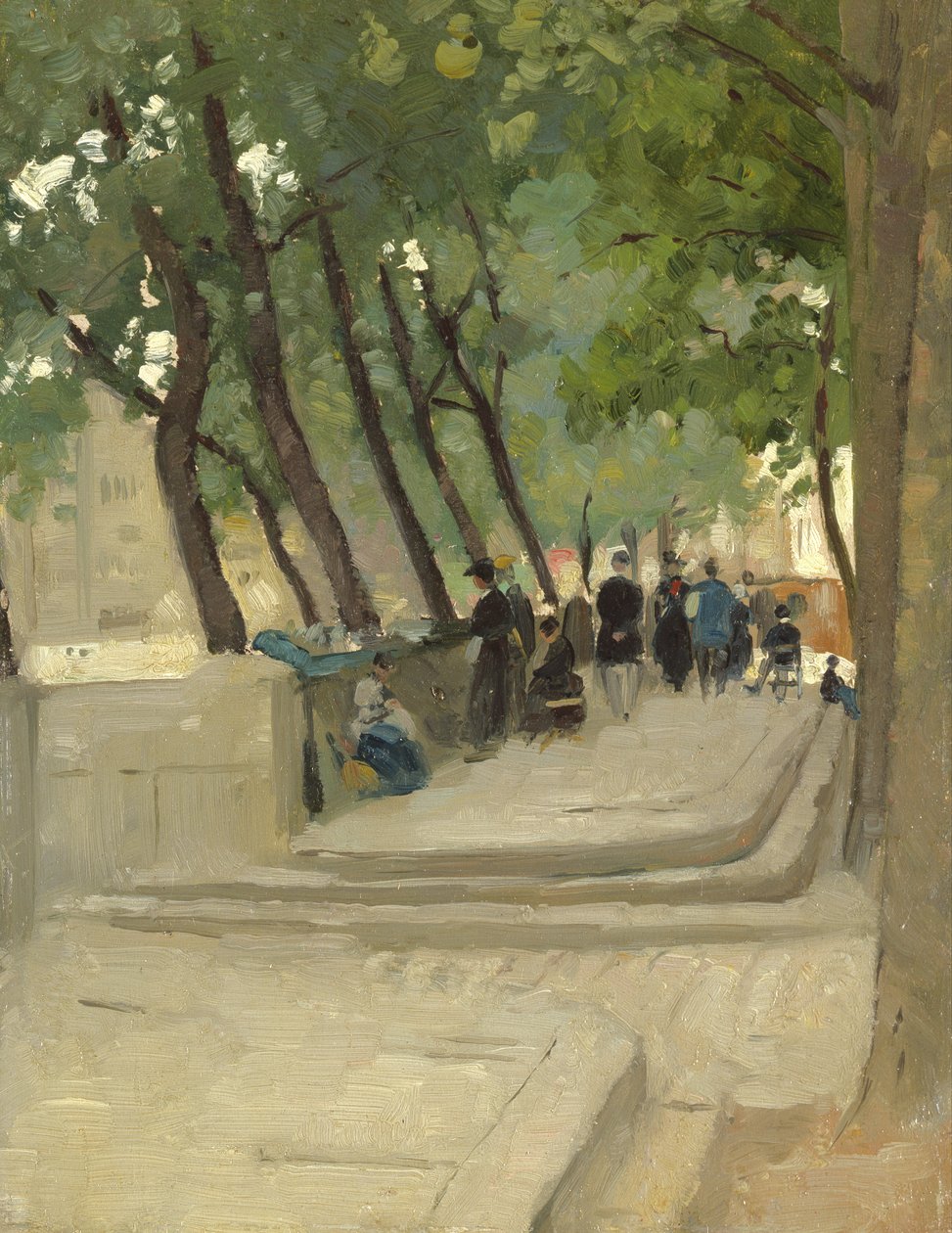 A könyvpiac bal partja, Párizs, 1900 körül alkotó: Patrick William Adam