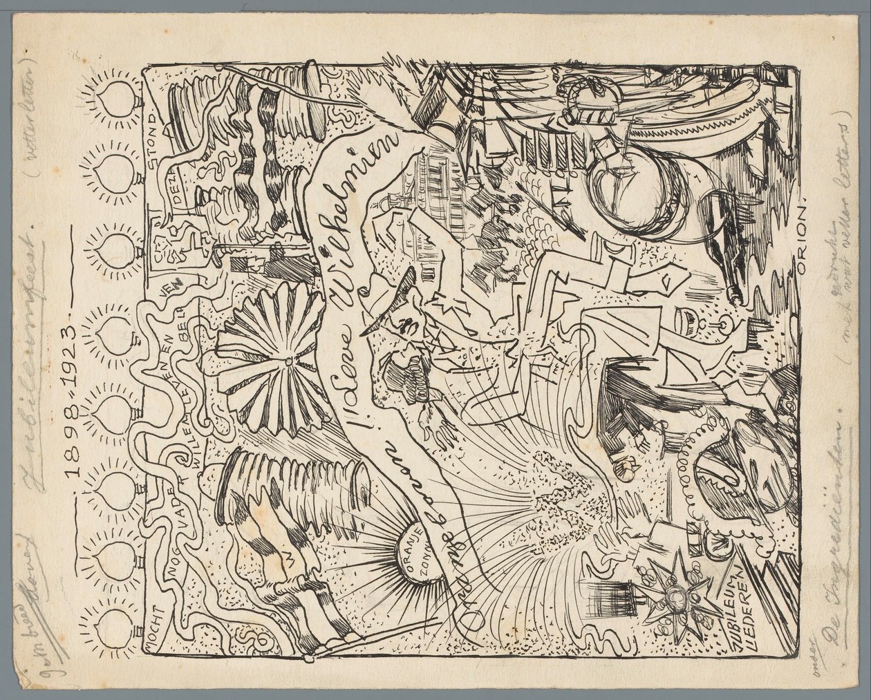 Wilhelmina kormányzásának 25. évfordulója Jubileum 1898-1923 (cím a tárgyon) alkotó: Patricq Kroon (signed by artist)