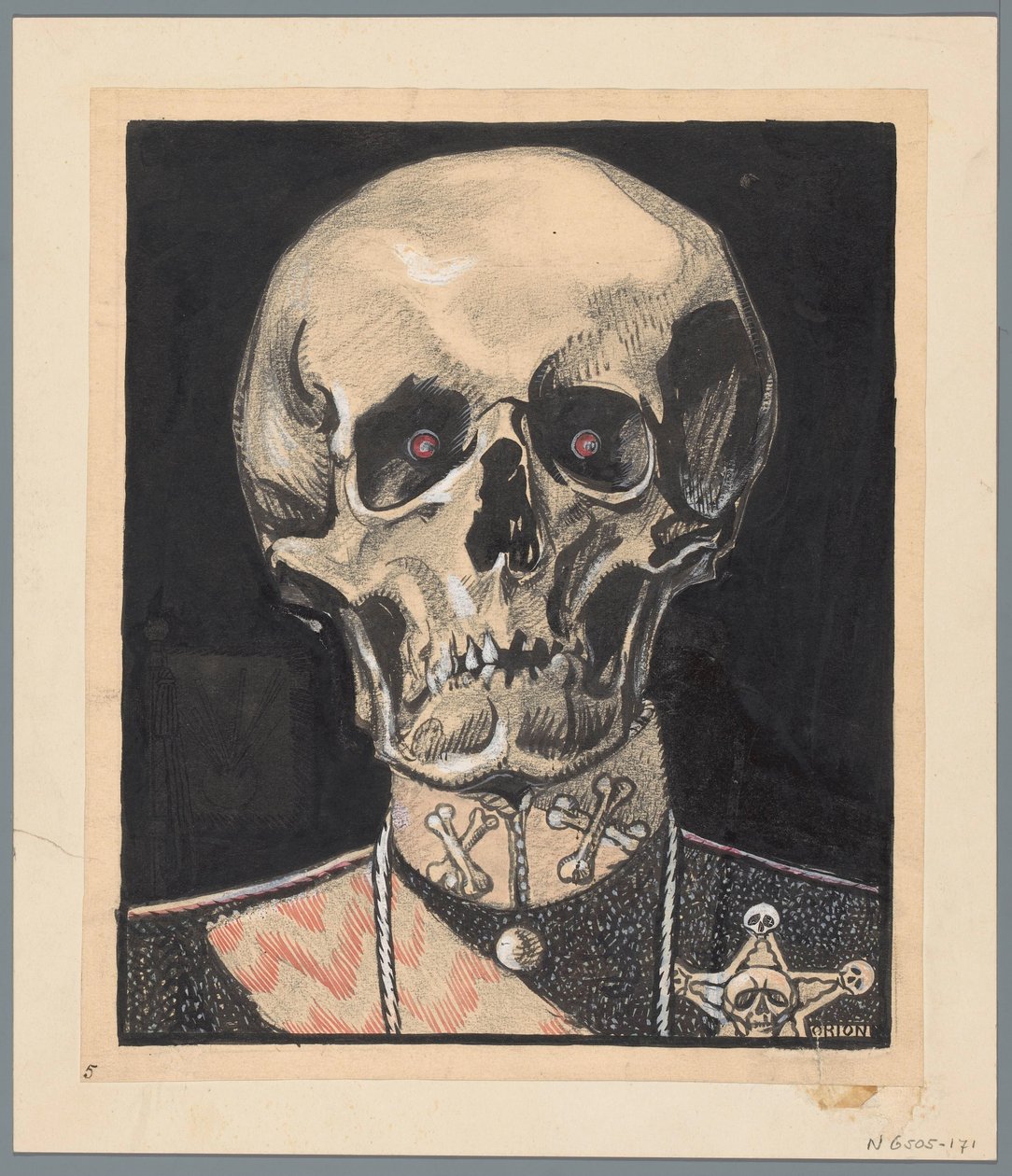 Dood mint vredesstichter A Legfelsőbb Béketeremtő (cím a tárgyon) alkotó: Patricq Kroon (signed by artist)