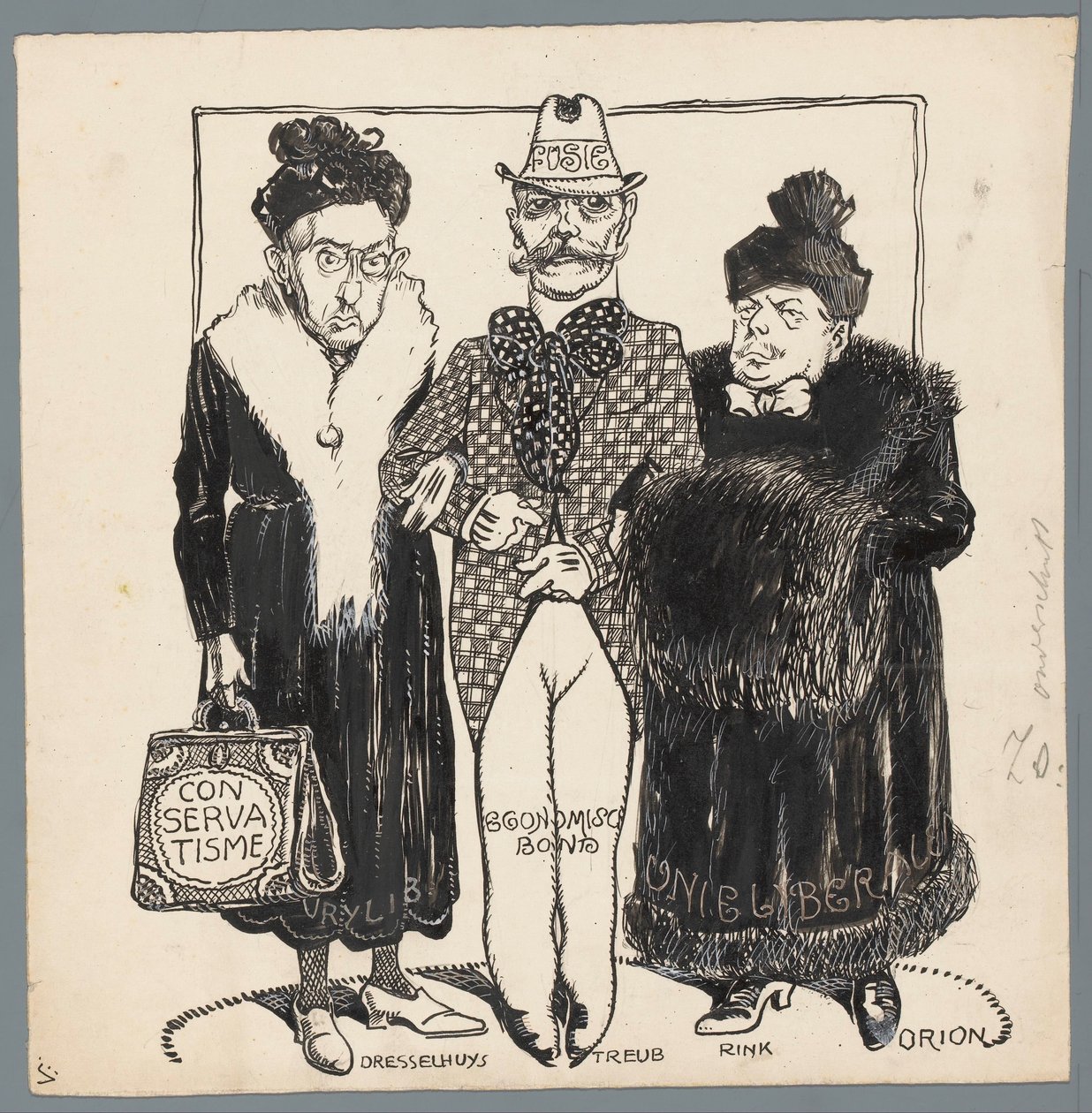 Liberális pártok egyesülése A legfiatalabb fúzió (cím az objektumon) alkotó: Patricq Kroon (signed by artist)