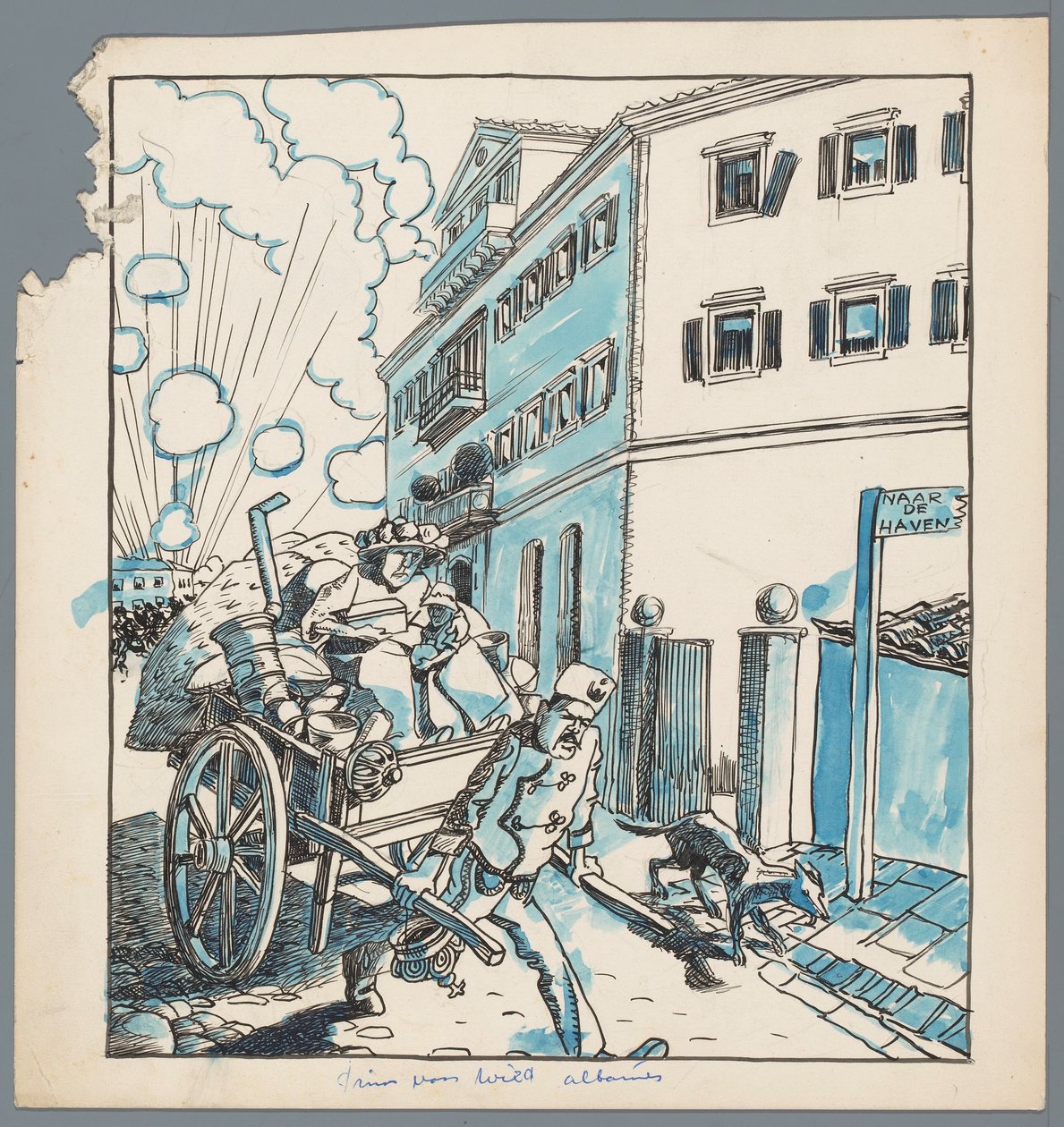 Wilhelm zu Wied Prins von Wied Albanie (cím a tárgyon) alkotó: Patricq Kroon
