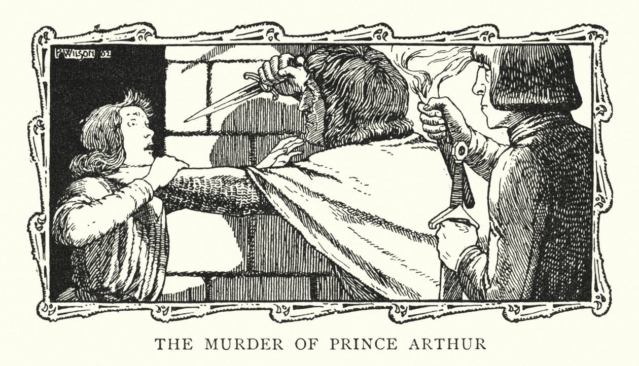 Arthur herceg meggyilkolása (litográfia) alkotó: Patten (after) Wilson