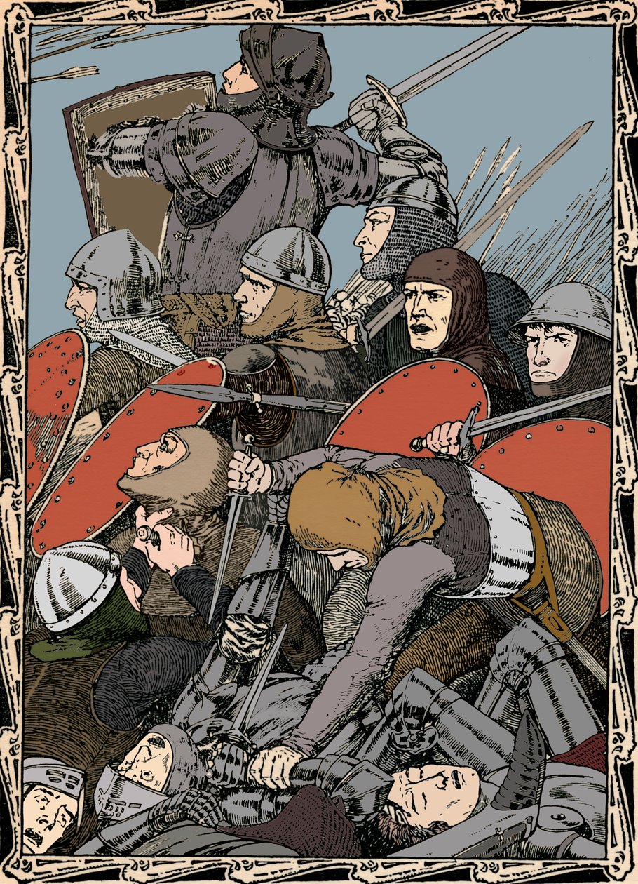 Az Agincourt-i csatában, 1902 alkotó: Patten Wilson