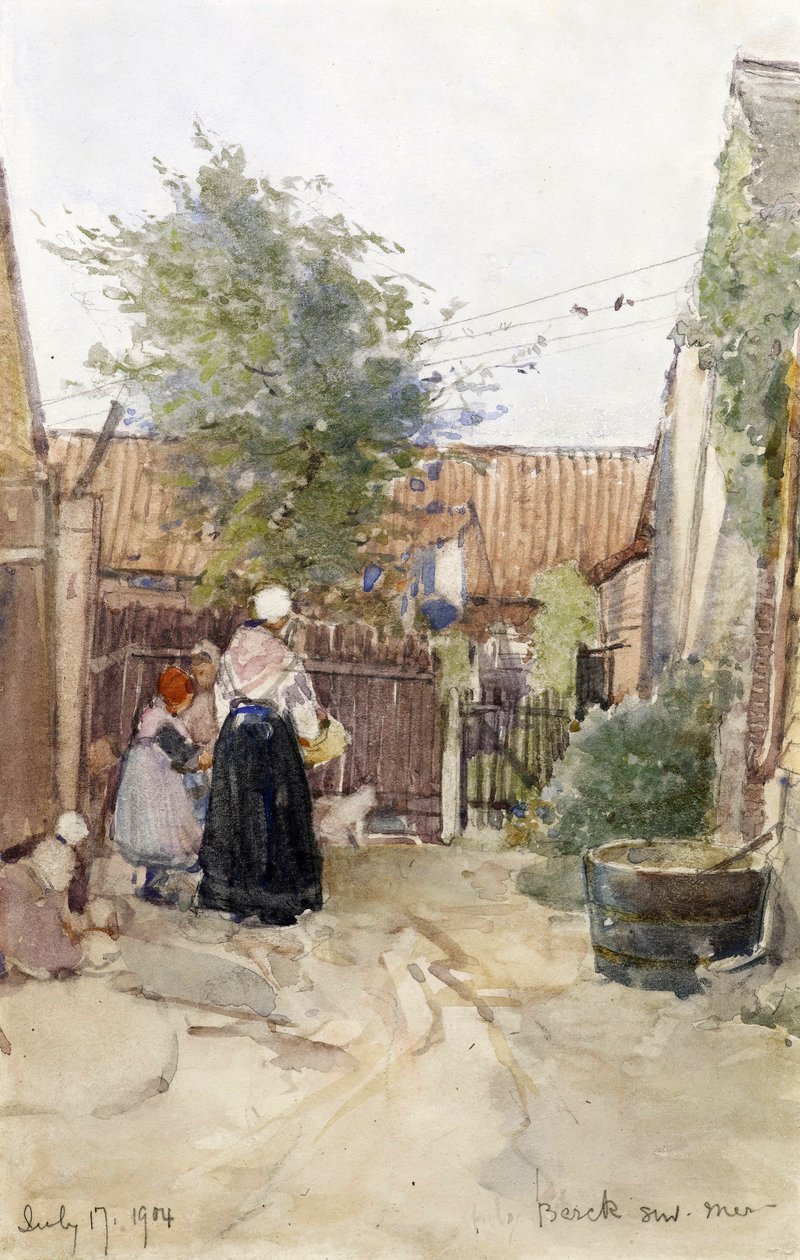 Egy hátsó kert, Berck sur Mer, 1904 alkotó: Patty Townsend Johnson