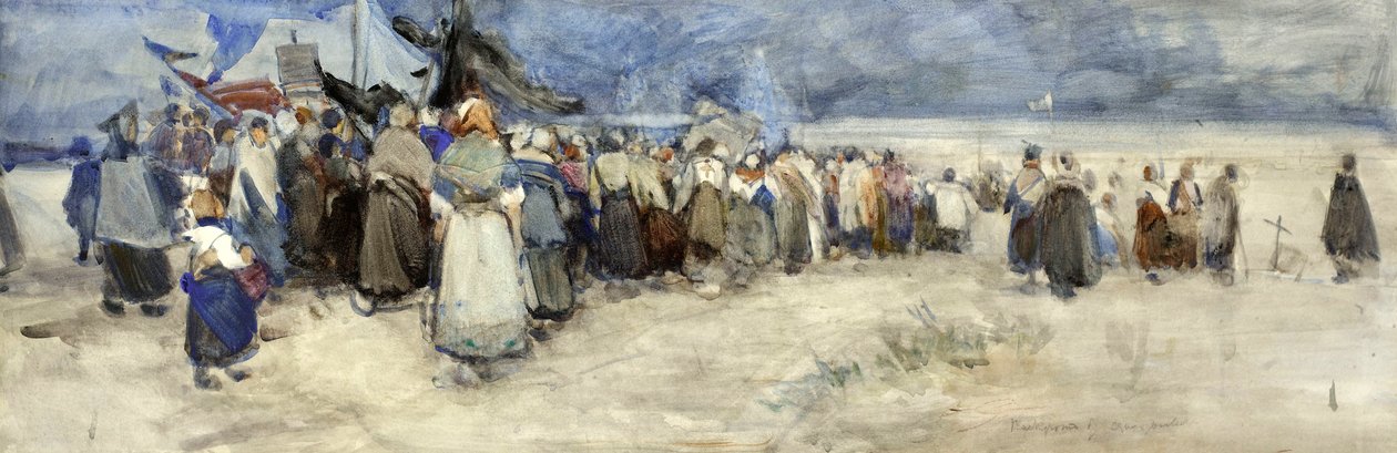 The Beach, Berck-sur-Mer, 1900 körül alkotó: Patty Townsend Johnson