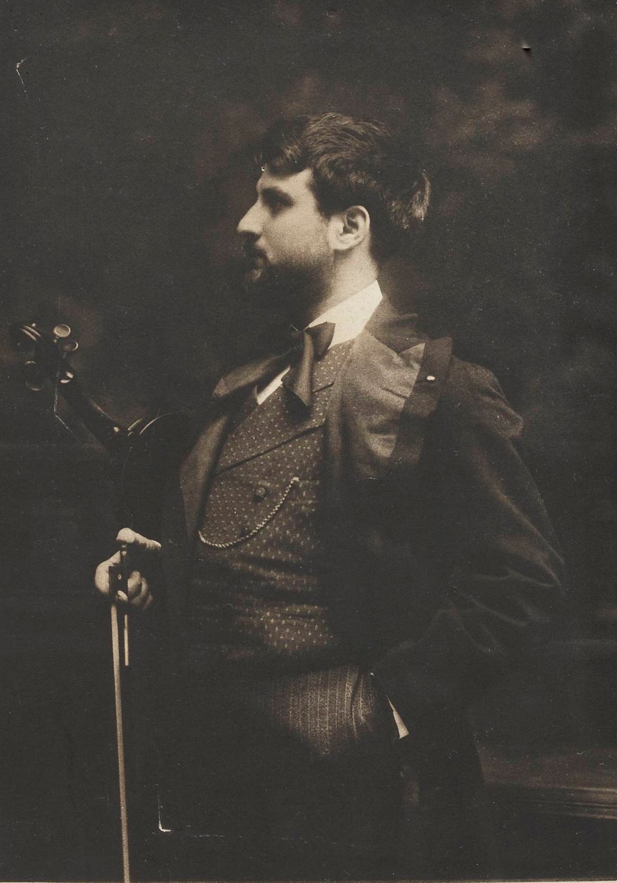 Joan Manén y Planas hegedűművész és zeneszerző portréja 1883-1971, c. 1910. alkotó: Pau Audouard
