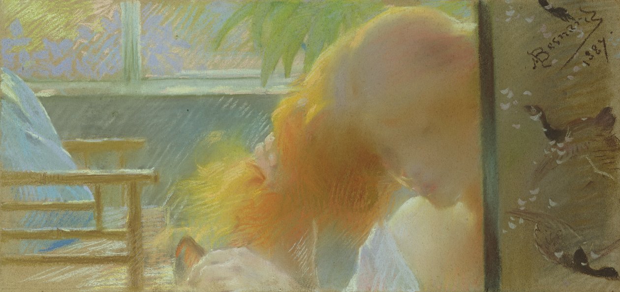 A modell, 1887 (pasztell) alkotó: Paul Albert Besnard