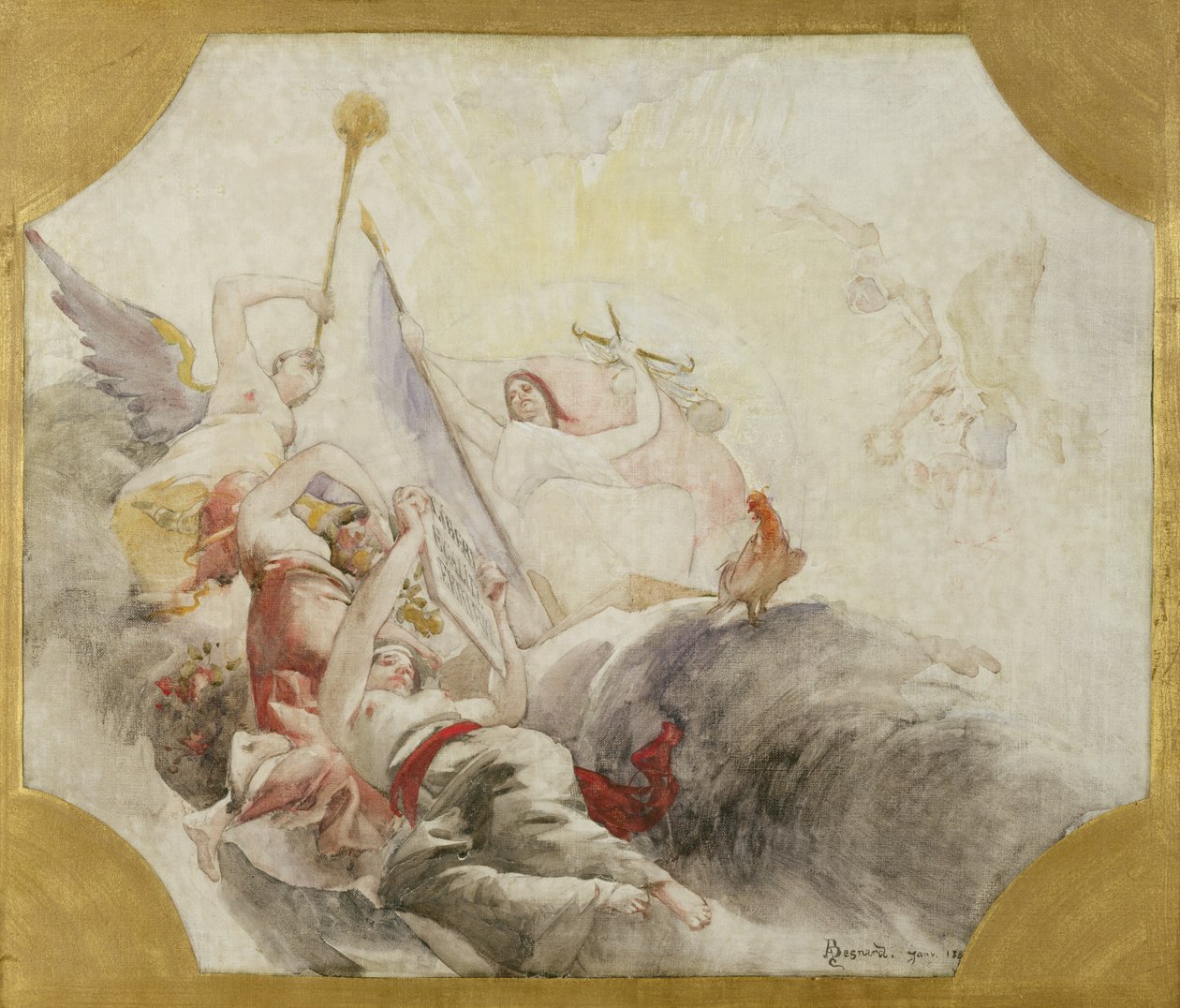 A köztársaság diadala, tanulmány a 19. kerületi városháza díszítésére, 1880 alkotó: Paul Albert Besnard