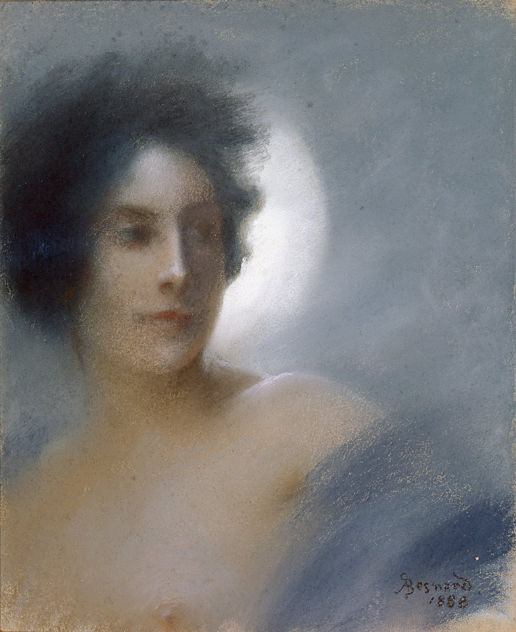 Nő a félholddal vagy a Napfogyatkozás, 1888 (pasztell, papíron) alkotó: Paul Albert Besnard