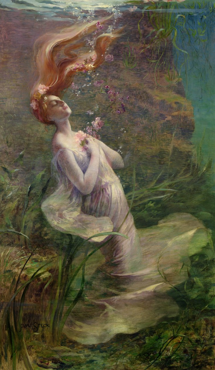 Ophelia Drowning, 1895 alkotó: Paul Albert Steck