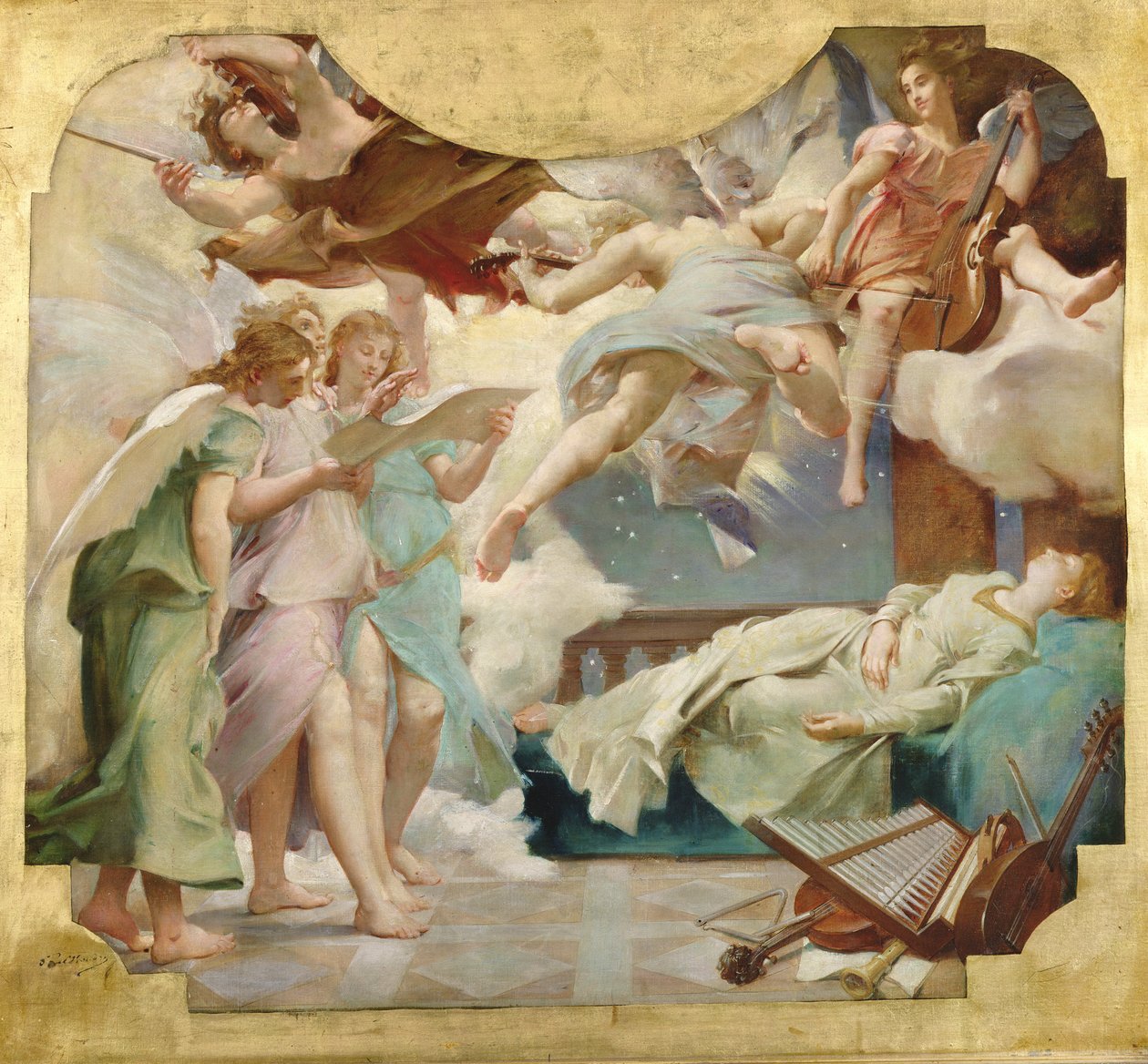 Szent Cecília álma alkotó: Paul Baudry