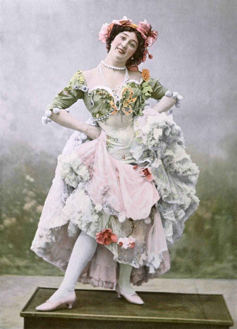 "La Belle Otero" portréja Mercedes szerepében az "Une Fete a Seville"-ben, Theatre Marigny, Párizs, 1900 (színes fénykép) alkotó: Paul Boyer