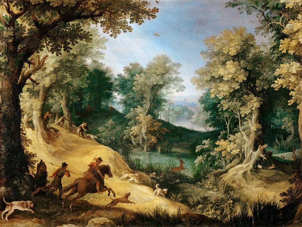 Szarvas vadászat alkotó: Paul Brill