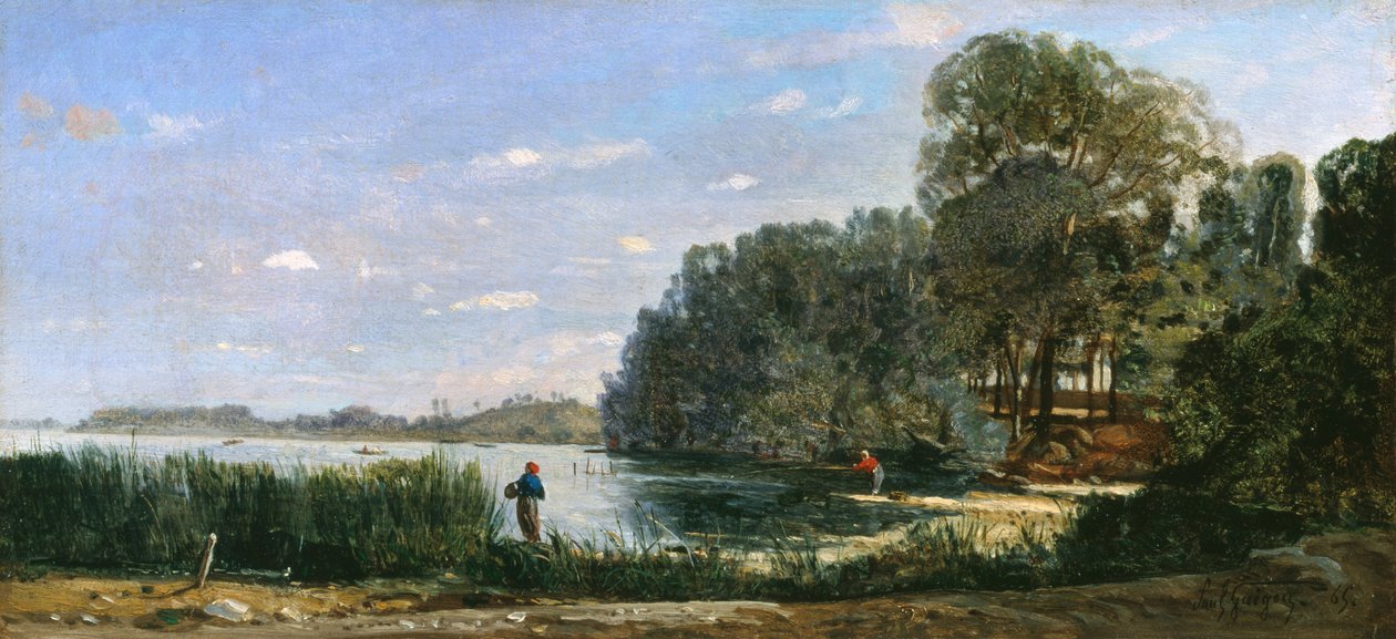 A Szajna partja, St.-Ouen, 1865 alkotó: Paul Camille Guigou