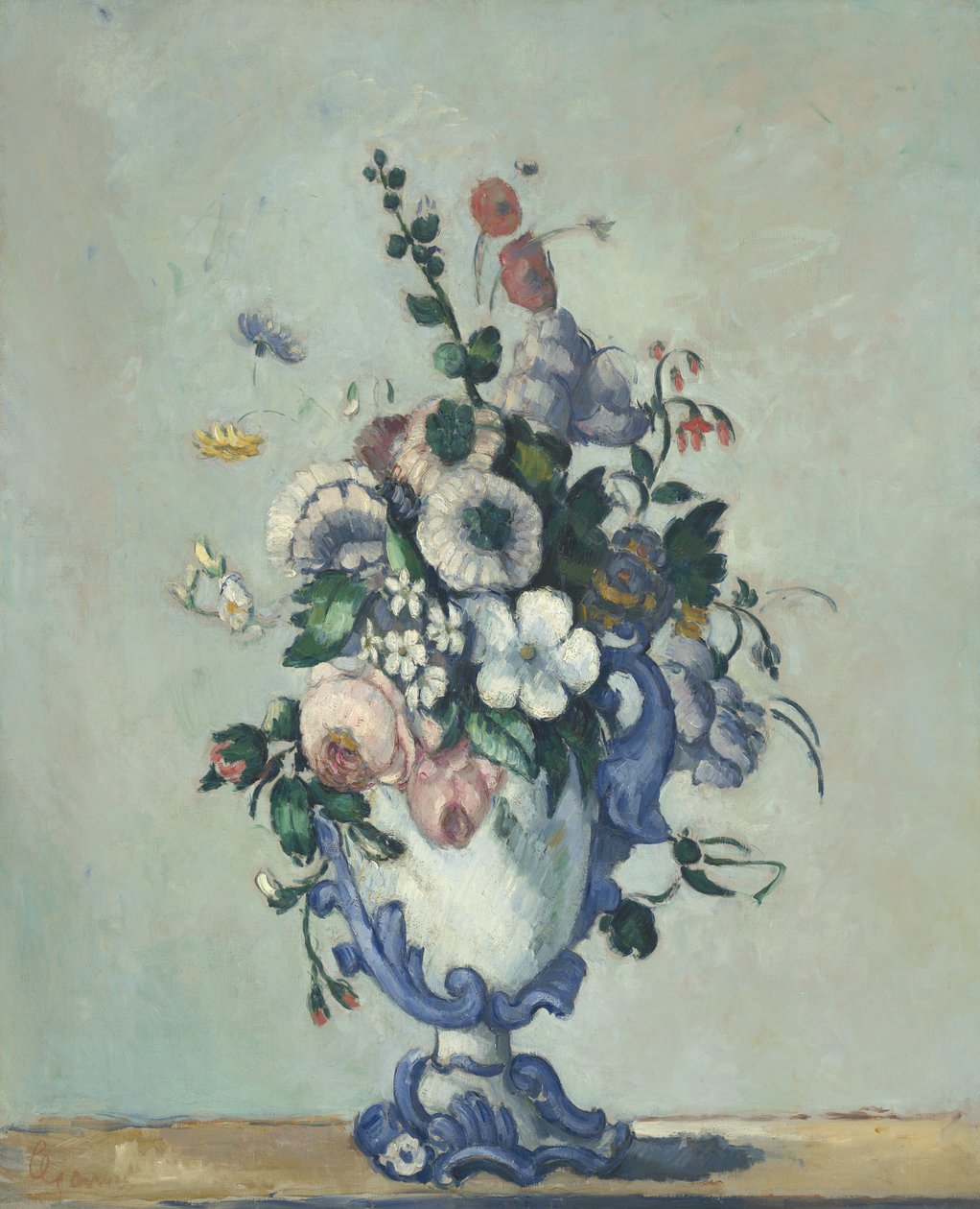 Virágok rokokó vázában, 1876 körül alkotó: Paul Cézanne