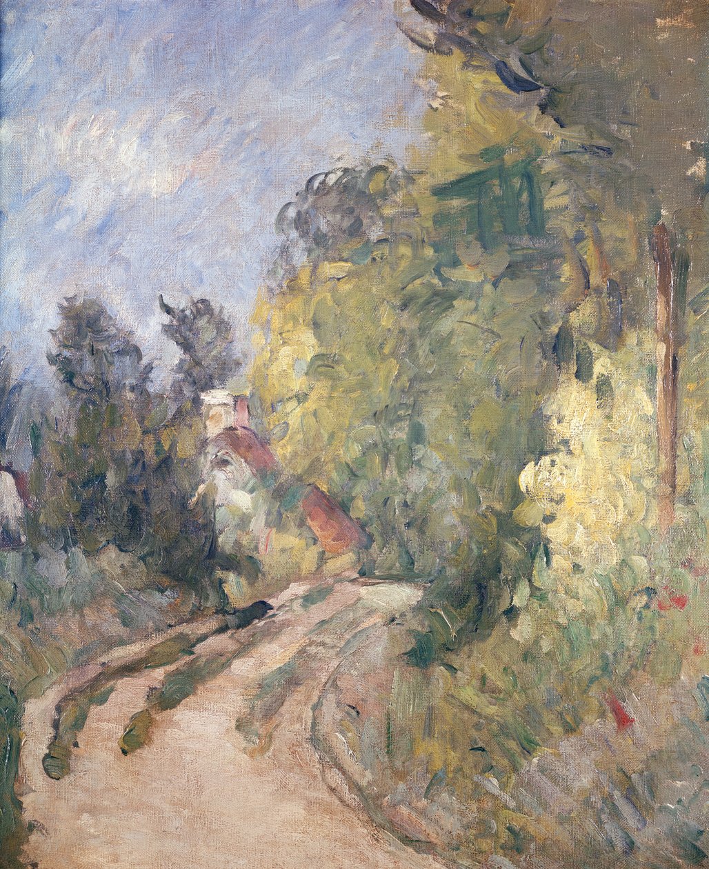 Út kanyarodása fák alatt, 1873-75 körül alkotó: Paul Cézanne