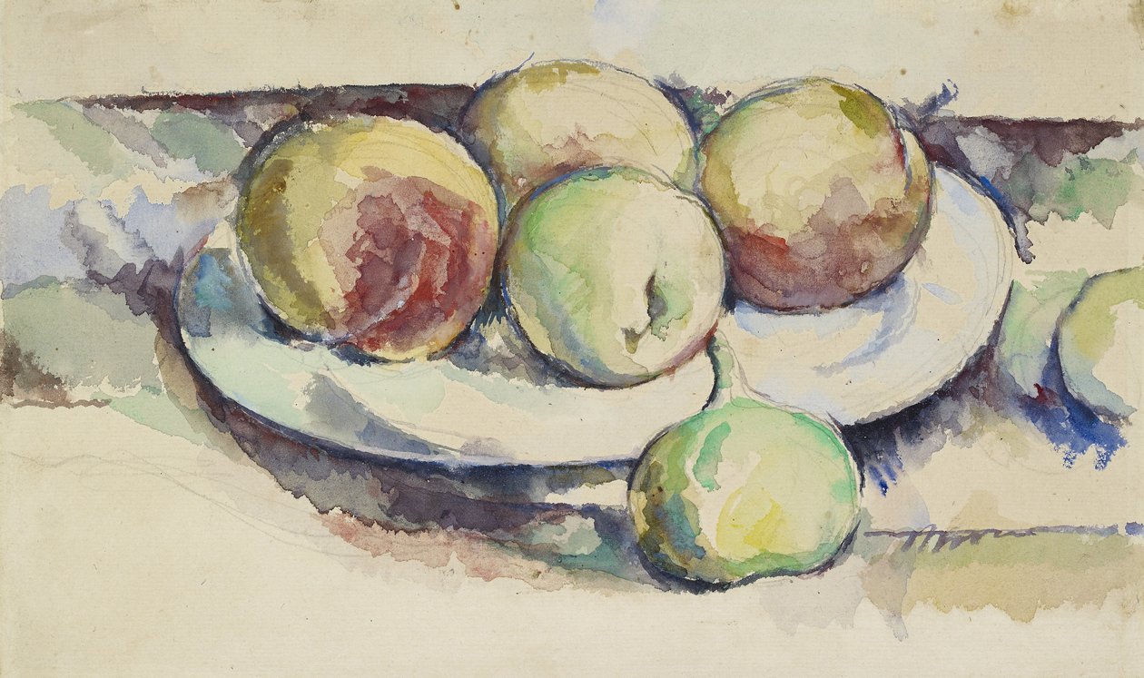 Csendélet őszibarackkal és fügével, 19. század alkotó: Paul Cézanne