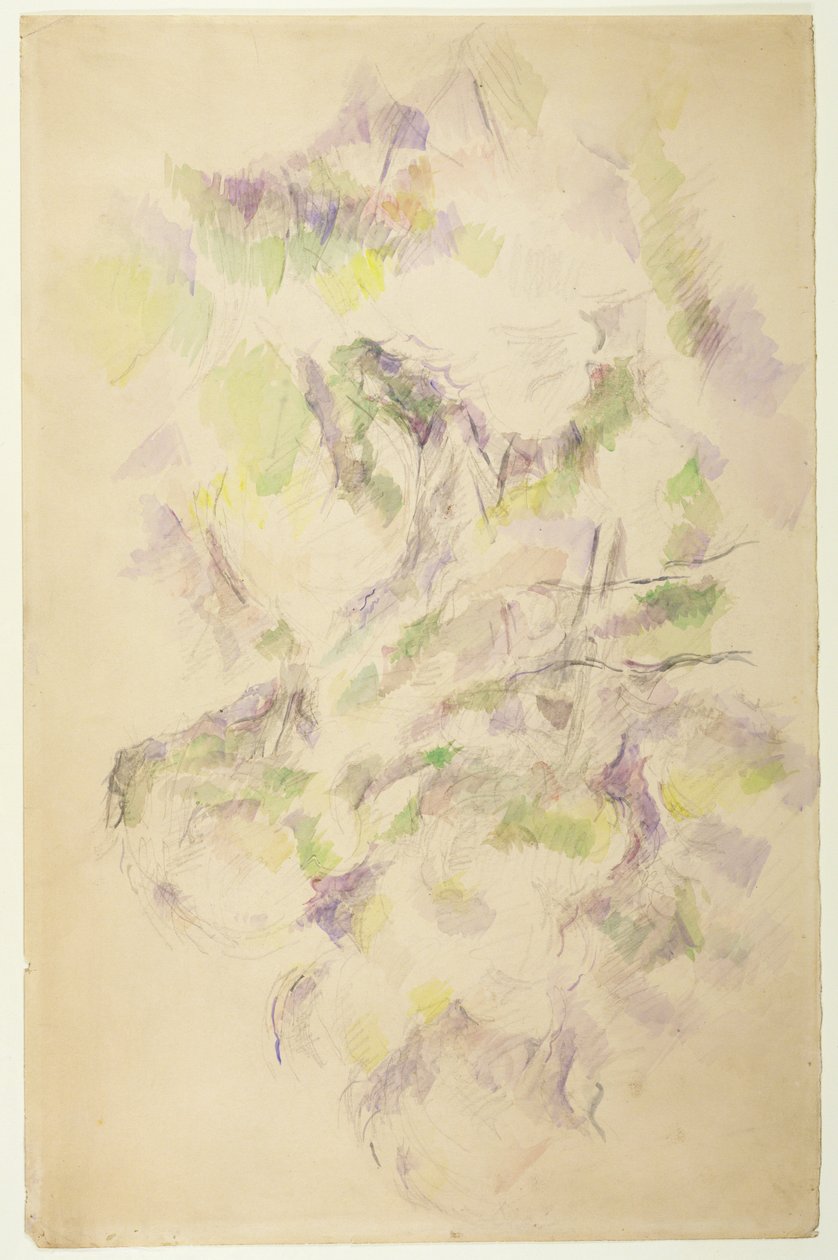 Tanulmány a fákhoz (ceruza és wc) alkotó: Paul Cézanne
