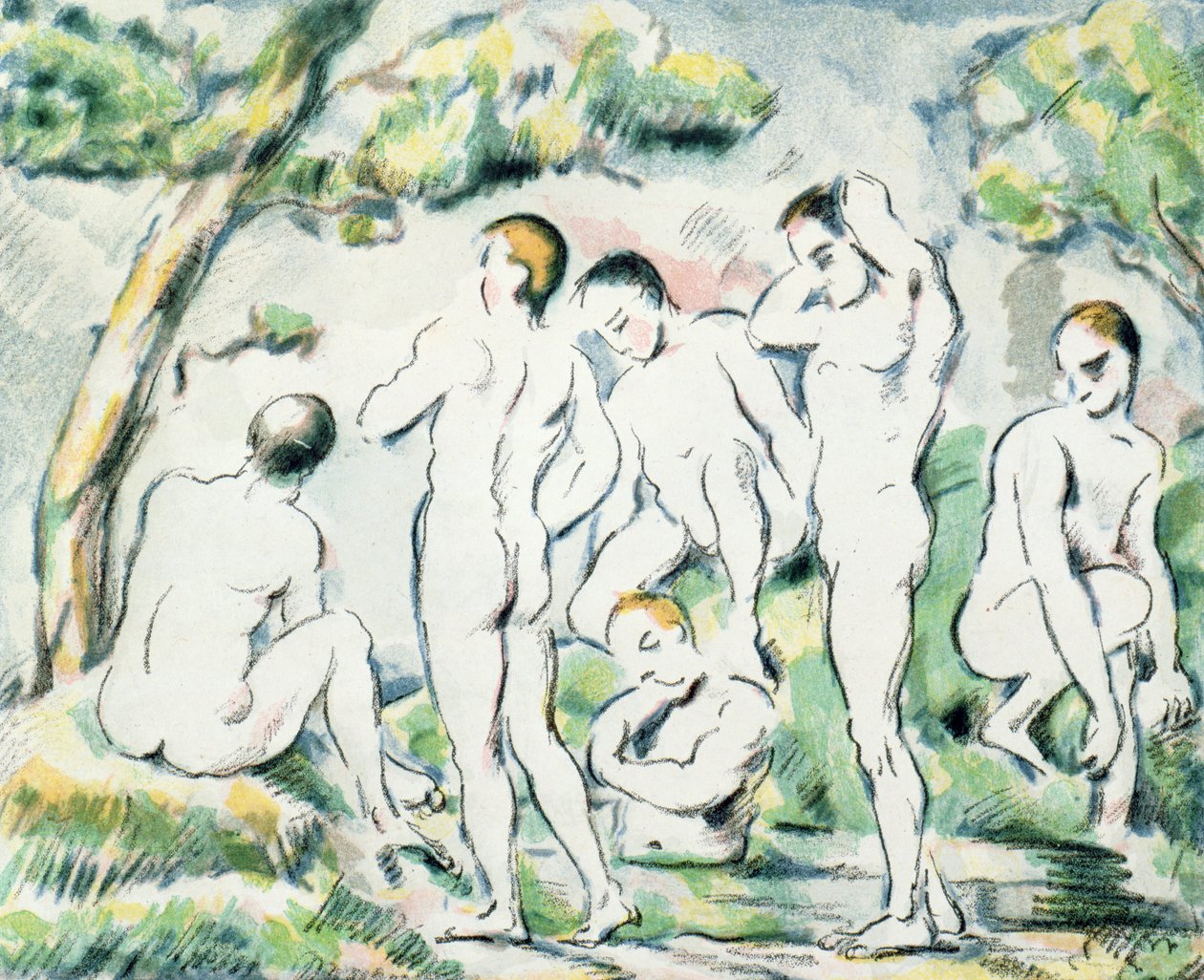 Fürdőzők, kistányér 1897 alkotó: Paul Cézanne