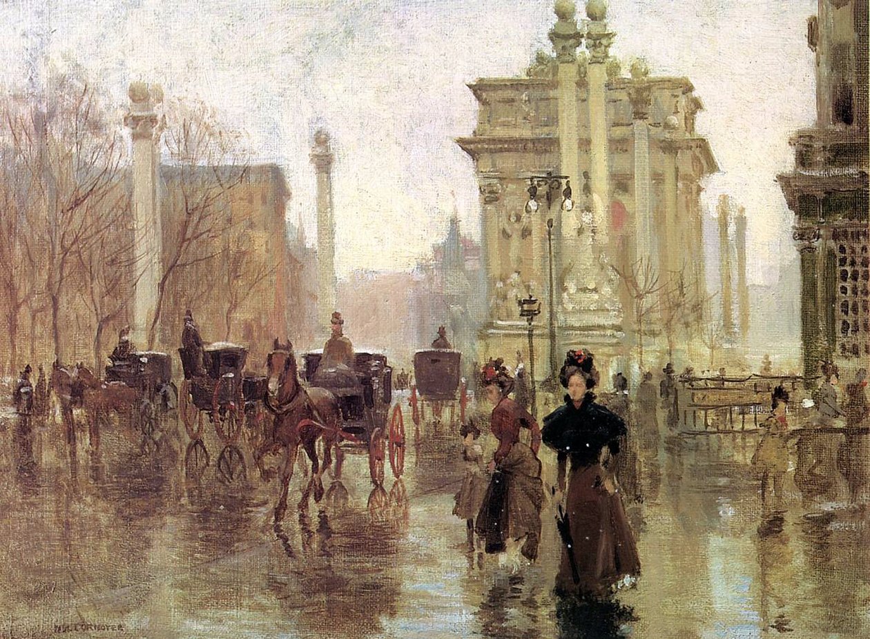 A Dewey Arch, Madison Square Park, 1900 körül alkotó: Paul Cornoyer