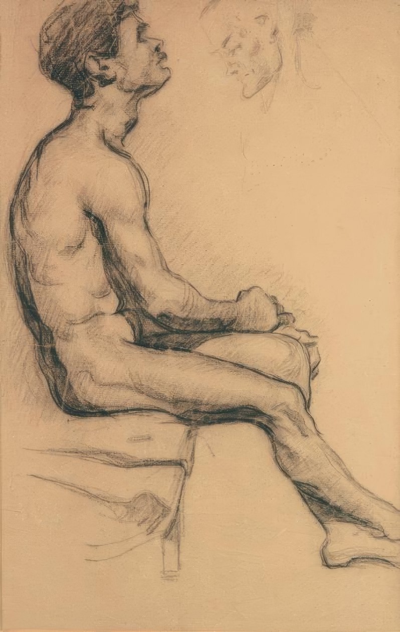 Meztelen tanulmány egy fekete férfiról alkotó: Paul Cézanne