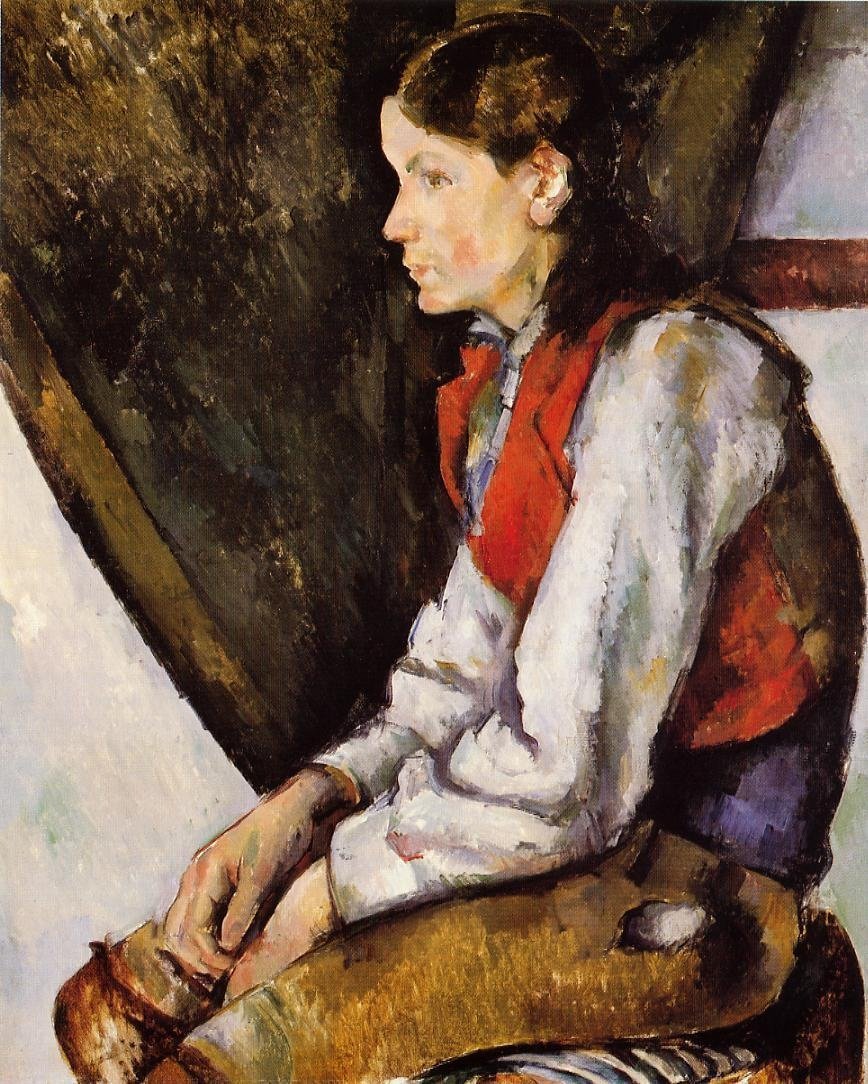 Fiú vörös mellényben alkotó: Paul Cézanne
