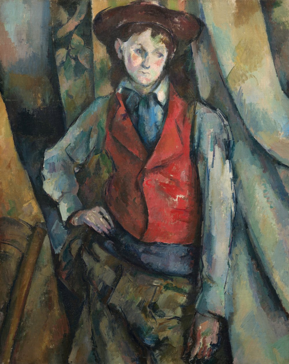 Fiú vörös mellényben alkotó: Paul Cézanne