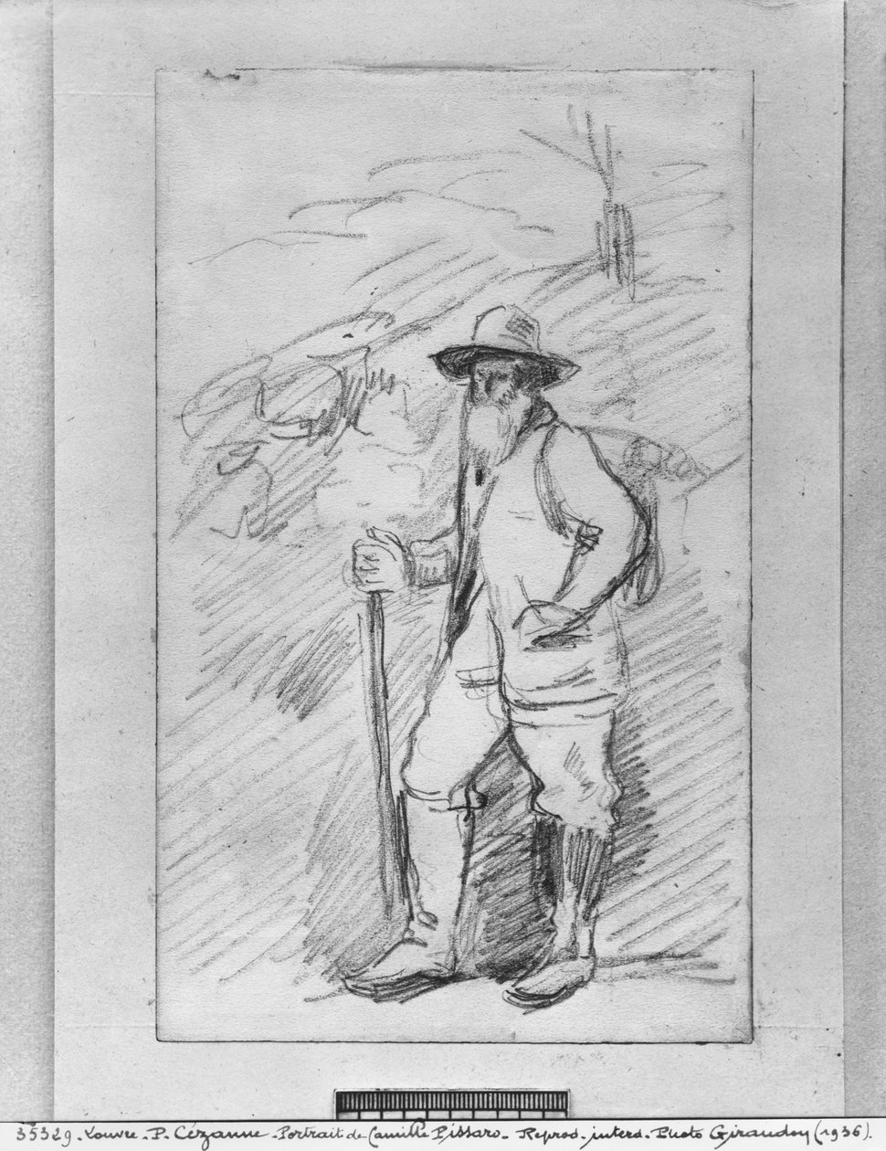 Camille Pissarro (fekete ólom papíron) alkotó: Paul Cézanne