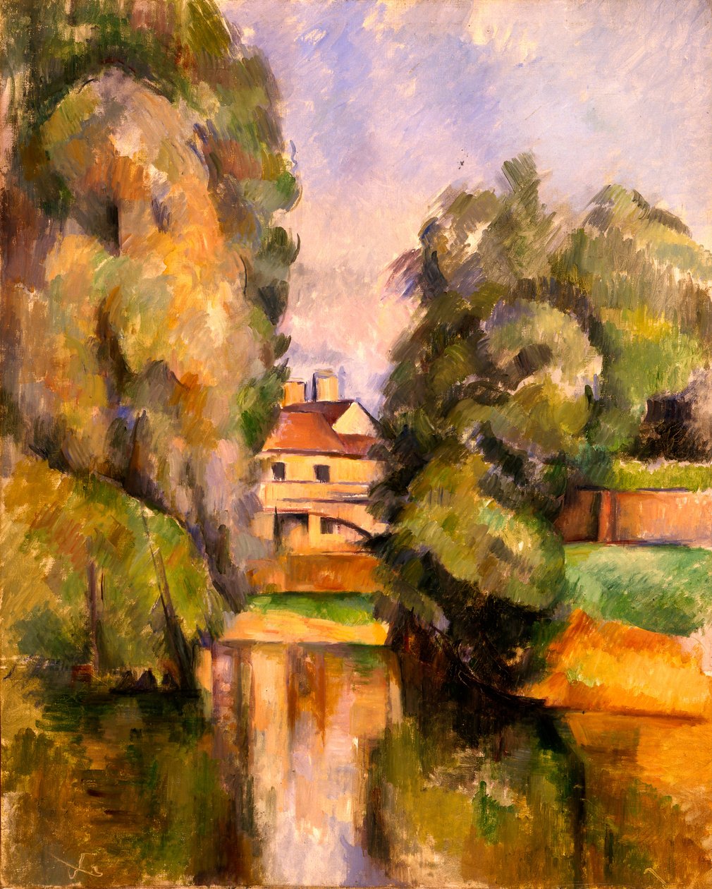 Vidéki ház a folyó mellett alkotó: Paul Cézanne