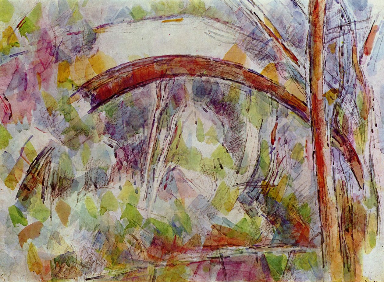 Folyó a három forrás hídjánál alkotó: Paul Cézanne