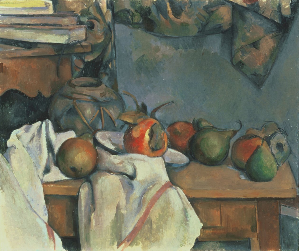 Gyömbér edény gránátalmával és körtével alkotó: Paul Cézanne