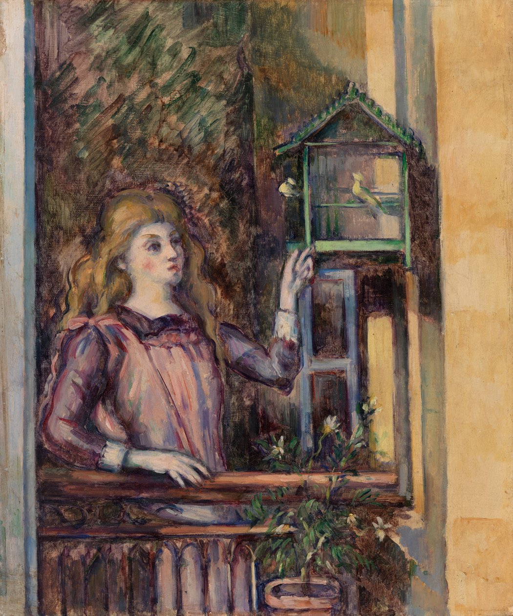 Madárkalitkás lány, 1888 körül alkotó: Paul Cézanne