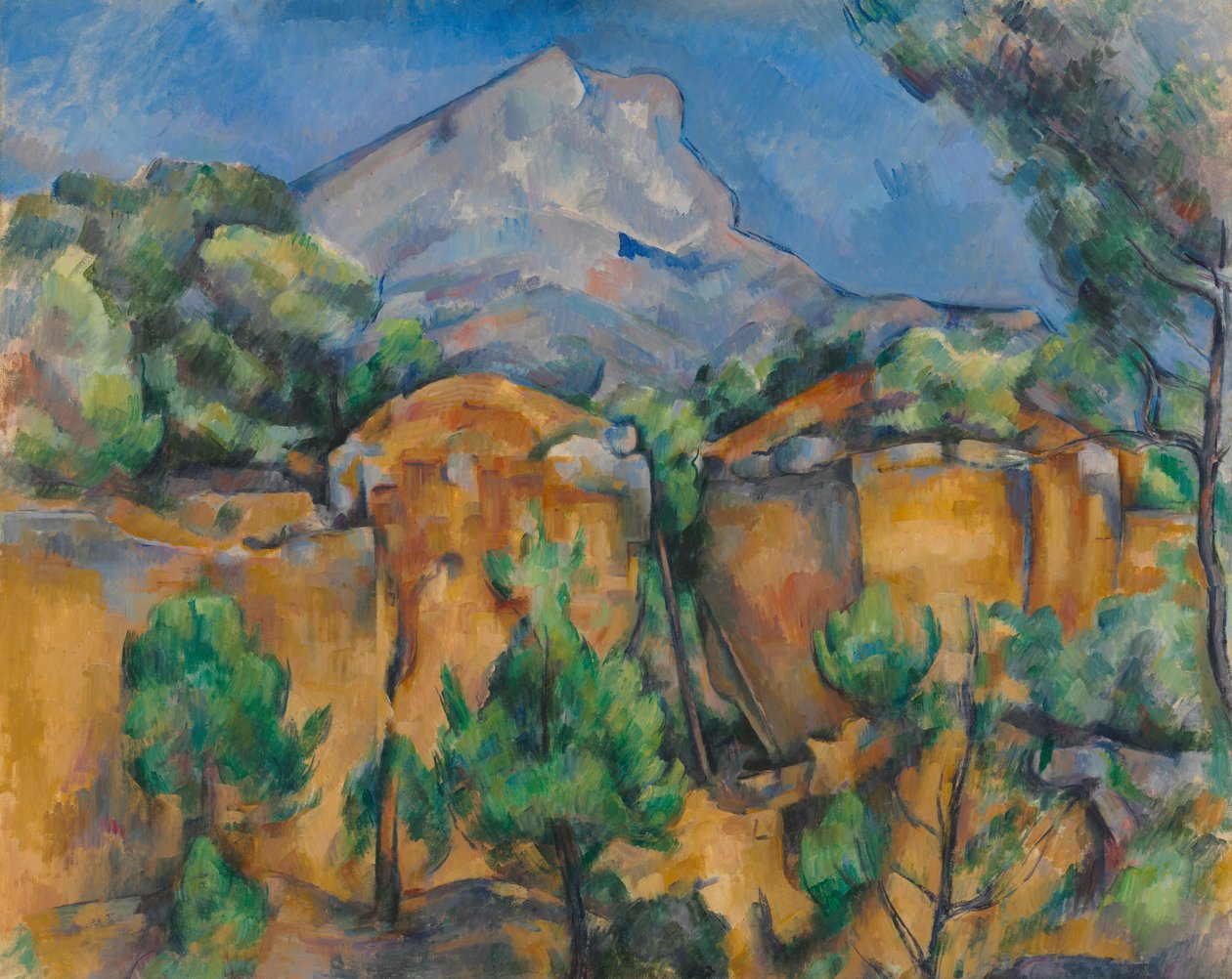 A Sainte-Victoire-hegy a Bibémus kőbányából alkotó: Paul Cézanne