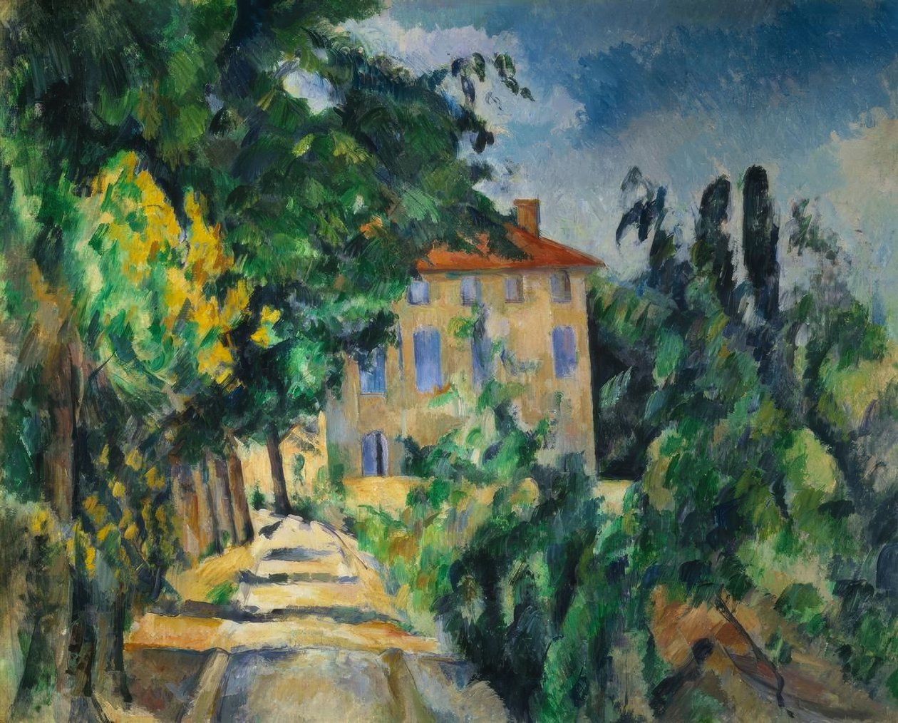 Piros tetős ház alkotó: Paul Cézanne