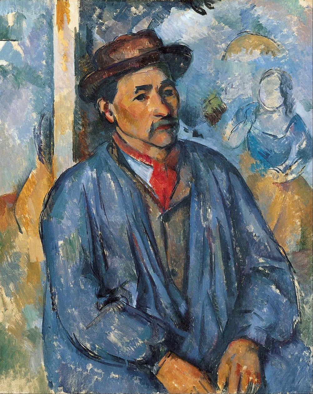 Férfi kék kabátban alkotó: Paul Cézanne
