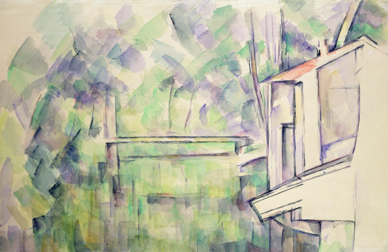 Malom a folyón, 1900 alkotó: Paul Cézanne