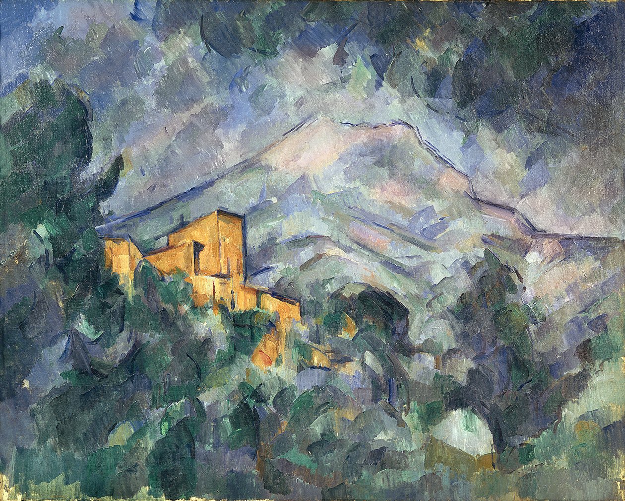 Montagne Sainte-Victoire és a fekete kastély, 1904-06 alkotó: Paul Cézanne