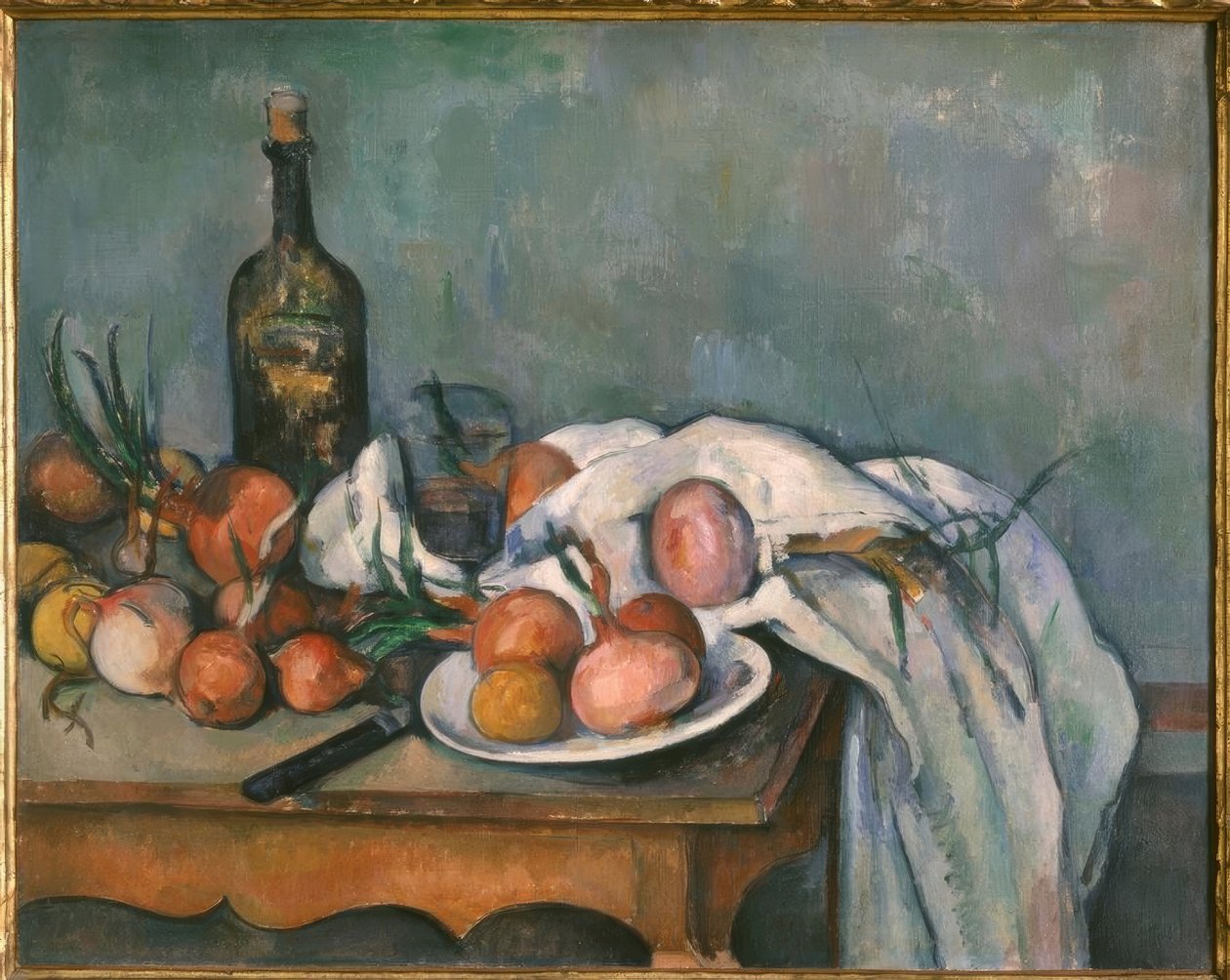 Csendélet hagymával alkotó: Paul Cézanne