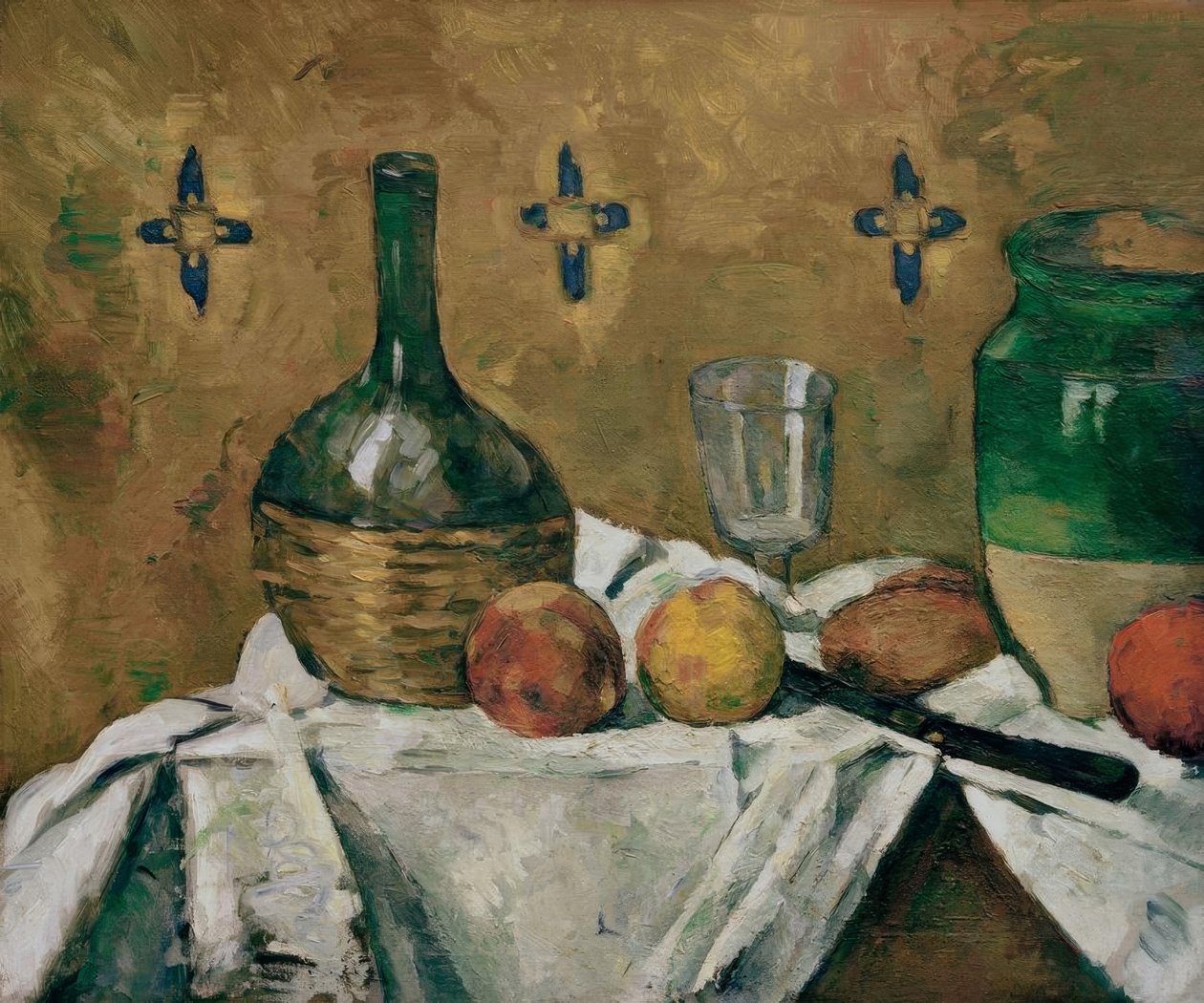 Csendélet: lombik, üveg és kerámia alkotó: Paul Cézanne