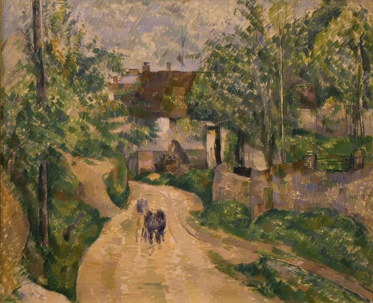 P. Cézanne, Wegbiegung in Auvers-sur-Oise alkotó: Paul Cézanne