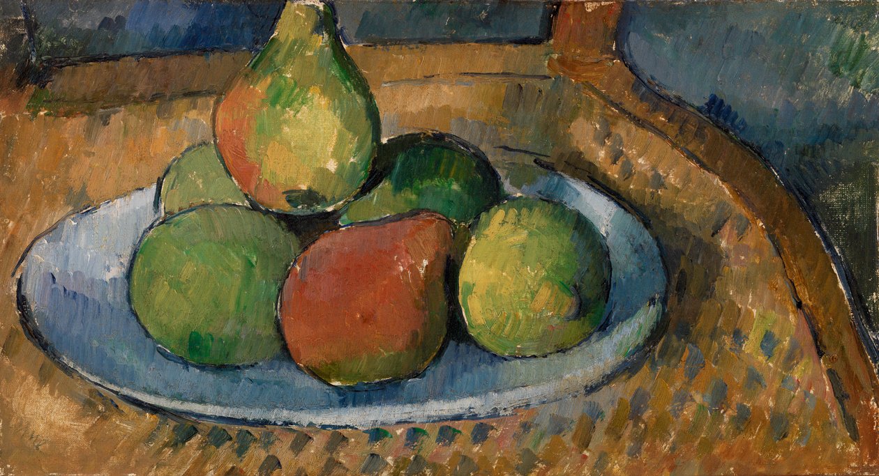 Tányér gyümölcs egy széken, 1879-80 alkotó: Paul Cézanne