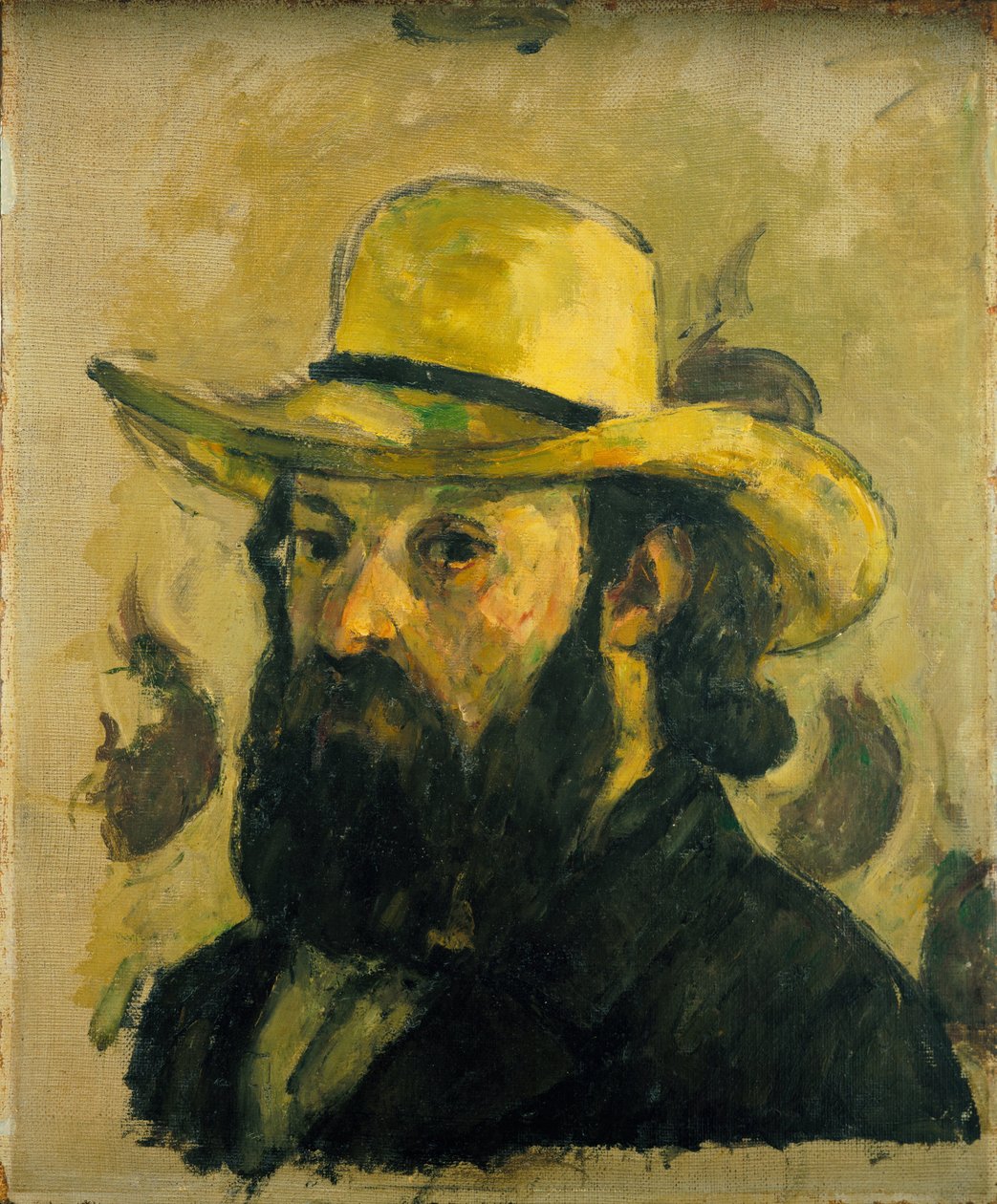 A szalmakalapos művész portréja alkotó: Paul Cézanne