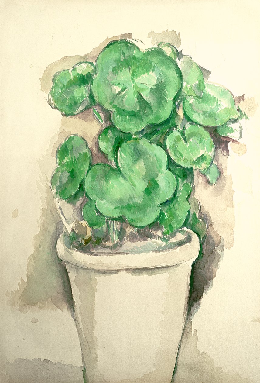 Muskátli edény, 1885 körül (ceruza és WC papíron) alkotó: Paul Cézanne